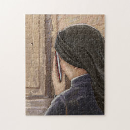 女性の祈り 西の壁 エルサレム イスラエル 絵画 ジグソーパズル
