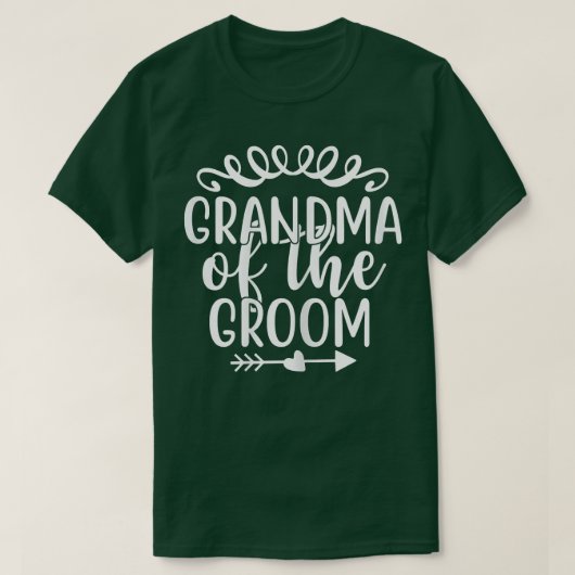 女性の祖母の新郎アローのハート結婚ズAn Tシャツ (デザイン正面)