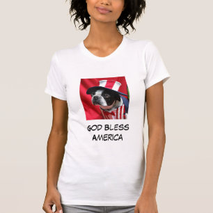 女性の神はアメリカボストンテリアのTシャツを賛美します Tシャツ