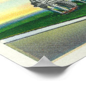 女性の神社の外観 ポスター (角)