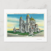 女性の神社の外観 ポストカード (正面)