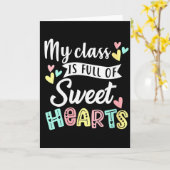 女性の私の教室はバレンタインデーの愛でいっぱいです教師のバレンタイン カード (黄色い花)