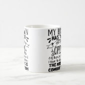 女性の私の脳は開いているタブが多すぎる コーヒーマグカップ (中央)
