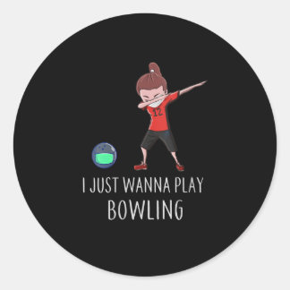 女性の私はただ遊ボーリングダブおもしろいダンス ラウンドシール