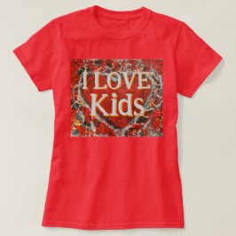 女性の私は子供を愛するバレンタインのハートTシャツ Tシャツ