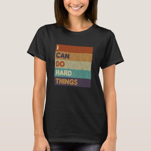 女性の私は行うことができる懸命事物ベストトレーニング夏Ca Tシャツ (正面)