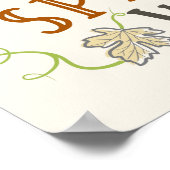 女性の秋おもしろいのカボチャラテユーモア ポスター (角)