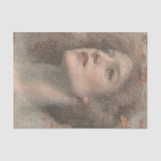 女性の秋のポートレートティッシュ紙 薄葉紙 (正面)