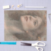 女性の秋のポートレートティッシュ紙 薄葉紙 (クラフト)