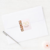 女性の秋の花サプライズ50誕生日 スクエアシール (封筒)