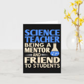 女性の科学教師 メンター 友達 学生 カード (黄色い花)