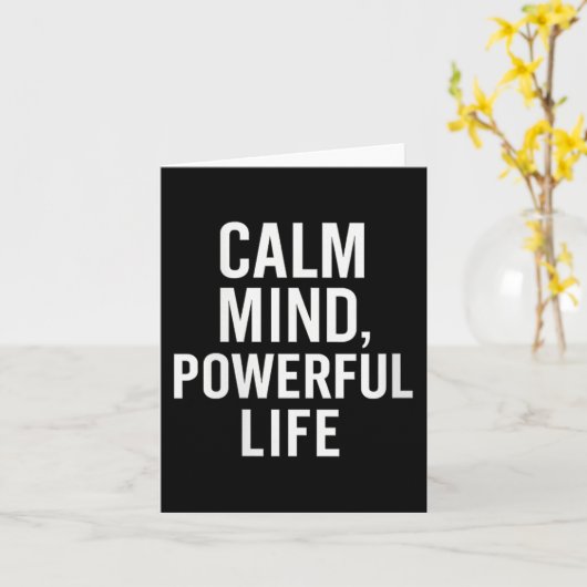 女性の穏やかな心、強力な生活。ストイック引用文V-nec カード (黄色い花)