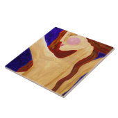 女性の穏やかな抽象芸術ポートレート タイル (側面)