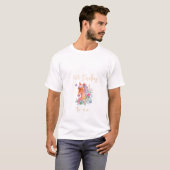 女性の競馬ファン 馬 競馬 デザイン おもしろTシャツ デ Tシャツ (正面フル)