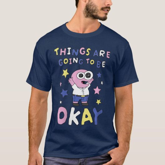 女性の笑顔の友情は大丈夫 Tシャツ (正面)