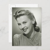 女性の笑顔2 ポストカード (正面/裏面)