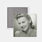 女性の笑顔2 マグネット (正面/裏面)