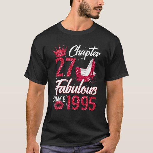 女性の第27章1995年27番目の誕生日から素晴らしい Tシャツ (正面)