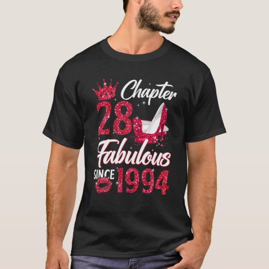 女性の第28章1994 28番目の誕生日から素晴らしい Tシャツ (正面)