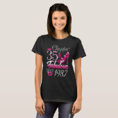 女性の第35章1987年35回目の誕生日から素晴らしい Tシャツ (正面フル)