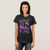 女性の第37章1986年37回目の誕生以来の素晴らしい Tシャツ (正面フル)