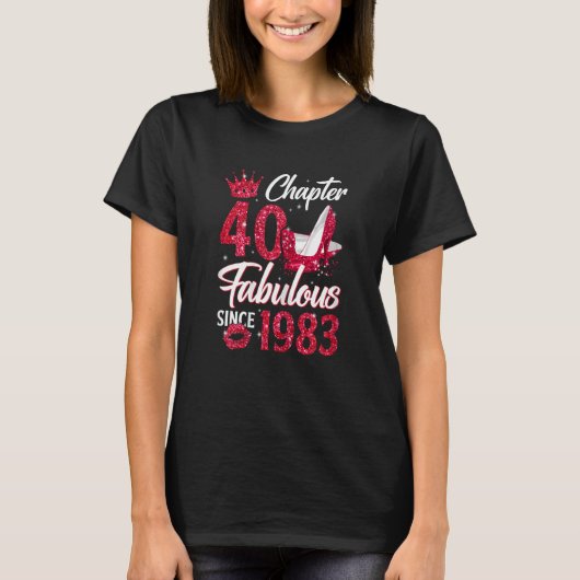 女性の第40章1983年40番目の誕生日から素晴らしい Tシャツ (正面)