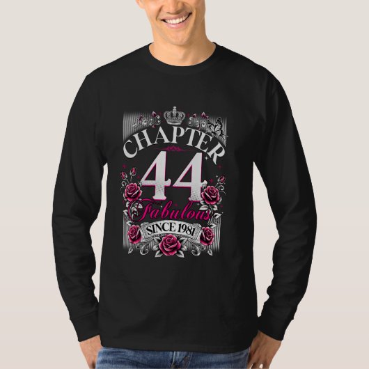 女性の第44章1981年44番目の誕生日から素晴らしい Tシャツ (正面)
