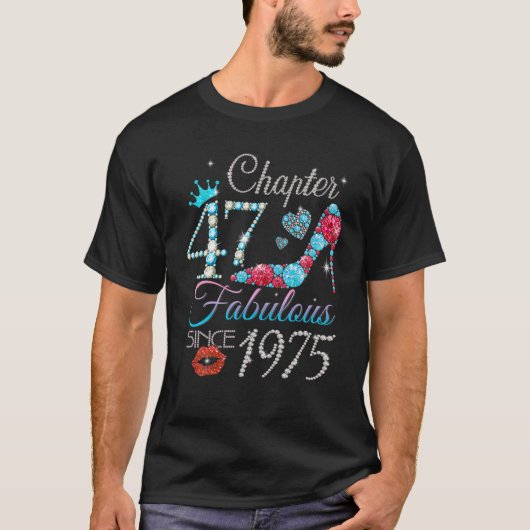 女性の第47章1975年47番目の誕生日から素晴らしい Tシャツ (正面)