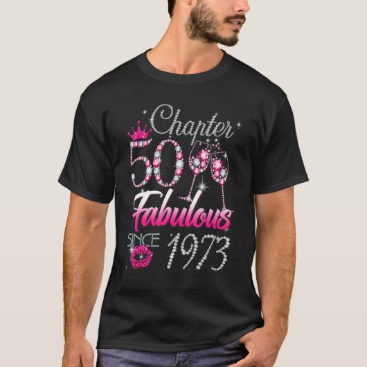 女性の第50章1973年50回目の誕生日から素晴らしい Tシャツ (正面)