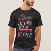 女性の第55章1968年55番目の誕生日から素晴らしい Tシャツ (正面)