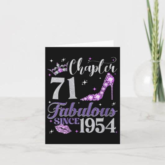 女性の第71章1954年71番目の誕生日から素晴らしい カード (正面)