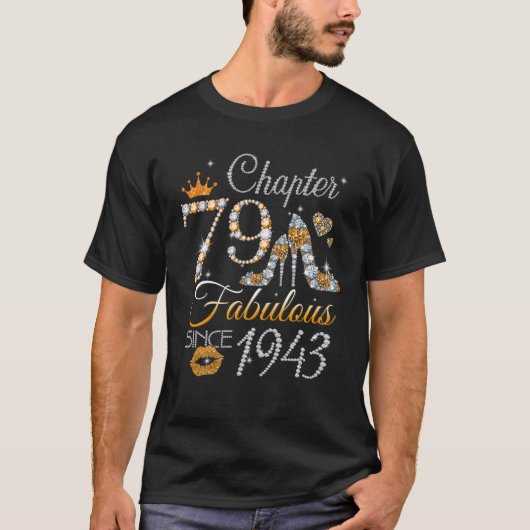 女性の第79章1943年79番目の誕生日から素晴らしい Tシャツ (正面)