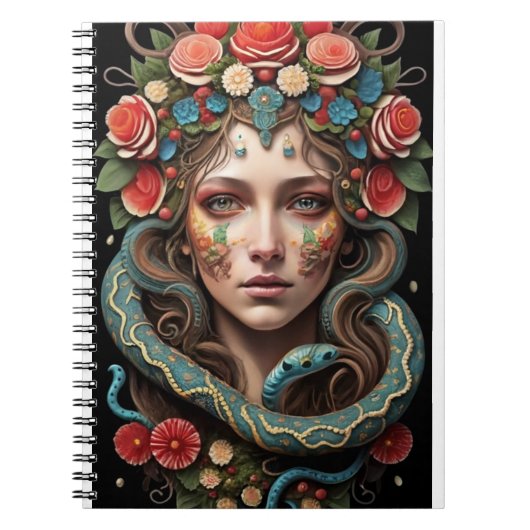 女性の精神の力を強化する ノートブック (正面)