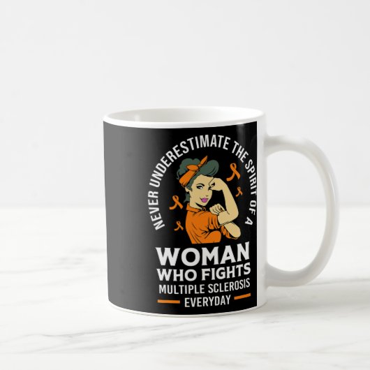 女性の精神を過小評価Ms戦士 コーヒーマグカップ (右)