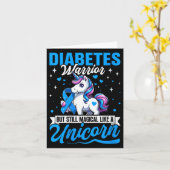 女性の糖尿病戦士だが、まだユニコーンのように魔法に満ちた カード (黄色い花)