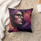 女性の素敵な顔 クッション (ブランケット)