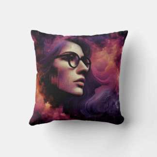 女性の素敵な顔 クッション