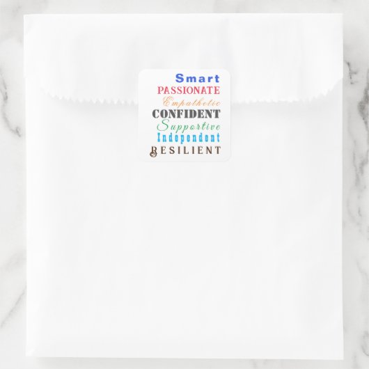 女性の素晴らしおもしろいやる気を起こさせるの質 スクエアシール (バッグ)