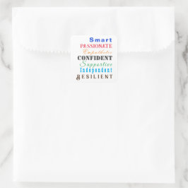 女性の素晴らしおもしろいやる気を起こさせるの質 スクエアシール