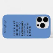 女性の素晴らし資質Cornflower Blueの名前 Case-Mate iPhoneケース (裏面 (横))
