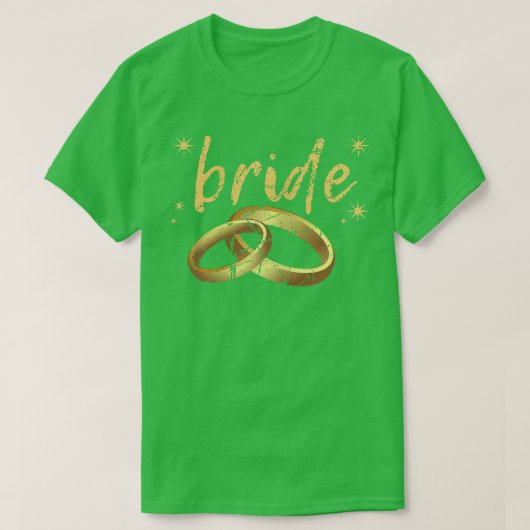 女性の結婚前 結婚指輪  bachelorette party tシャツ (デザイン正面)