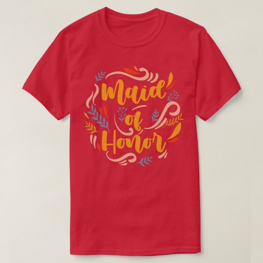女性の結婚式の花嫁の介添え人パーティー Tシャツ (デザイン正面)
