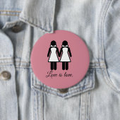 女性の結婚式愛- .PNG 缶バッジ (インサイチュ)