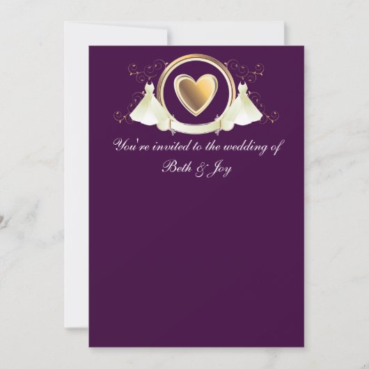 女性の結婚式招待状 招待状 (正面)