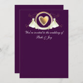 女性の結婚式招待状 招待状 (正面/裏面)