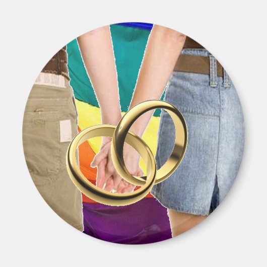 女性の結婚 マグネット (正面)