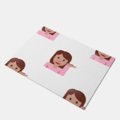 女性の絵文字ドアマット ドアマット (アングル)