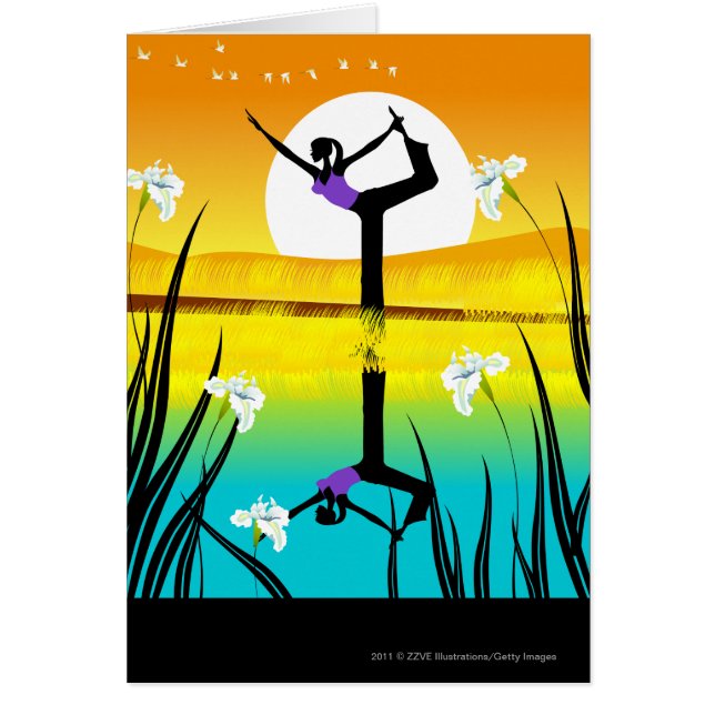 女性の練習のヨガの側面のプロフィール (正面)