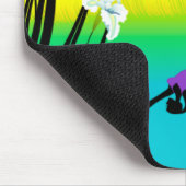 女性の練習のヨガの側面のプロフィール マウスパッド (コーナー)