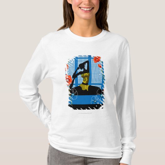 女性の練習のヨガ Tシャツ (正面)